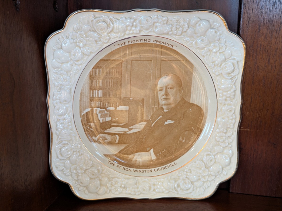 Crown Ducal Plate Of 'The Fighting Premier'